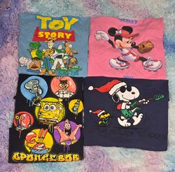 Cartoon print t-shirts