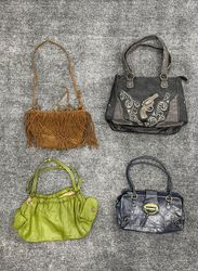 Y2K Boho Fringe & Statement Shoulder Bag Bundle