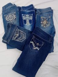 IQ0747 Y2K Glow Babe Flare Jeans