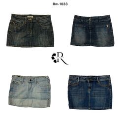 Y2K Britney Era Denim Micro Mini Skirts (RW-1033)