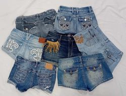 IQ0767 Y2k Low Rise Micro Mini Shorts