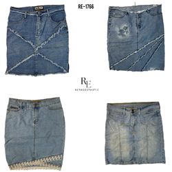 Y2K Britney Era Denim Midi Skirts (RE-1766)