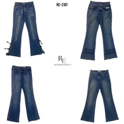 Y2K Unique flared Jeans (RE-2101)
