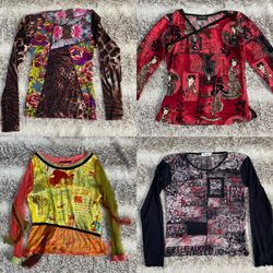 Y2K Vintage Mesh Top Leopard Print (TS-1018)
