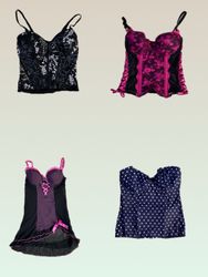 Vintage Y2K Lace & Floral Corset Bundle (TS-1020)