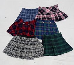 IQ0785 Y2K Plaid Babe Mini Skirt