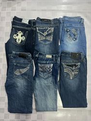 Jeans flare embellis Y2k pour femmes R146