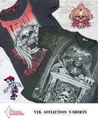 プレミアムアフリクション / Y2KスタイルTシャツ、TAPOUTを含む