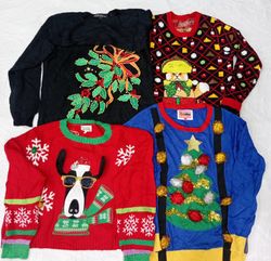 IQ0813 Y2K Retro Christmas Glow Sweater