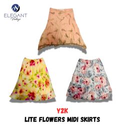 Y2K Lite Flower Midi Skirts - EV01008