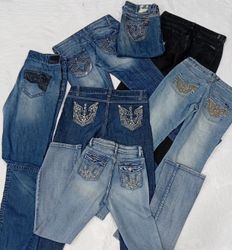 IQ0819 Y2K Retro Revival Flares Jeans