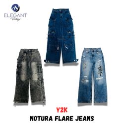 Y2K Notura Flare Jeans - EV0999