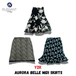 Y2K Aurora Belle Midi Skirts - EV01014
