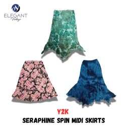 Y2K Seraphine Spin Midi Skirts - EV01015