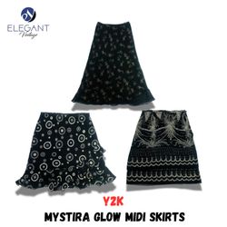 Y2K Mystira Glow Midi Skirts - EV01016