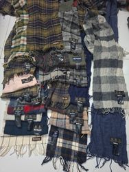 22x Barbour Vintage & Modern Scarves Joblot 🔥 ウール..