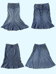 Vibe vintage: gonne in denim maxi Y2K (Ts-1045)