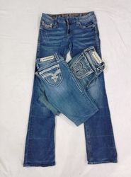 CR5275 ヴィンテージクラシックロックリバイバルデニム – フレア＆ストレート