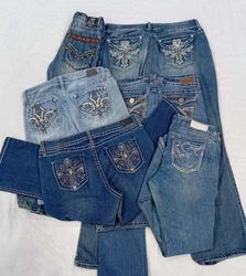 IQ0830 Y2K Rebel Glow Flares Jeans
