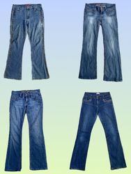 Conjunto de Jeans Bootcut de Baixa Cintura Y2K – M..