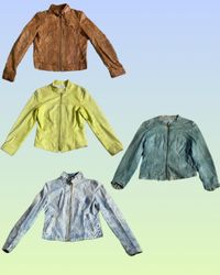 Y2K Pastel Leather Jacket Collection (Ts-1032)