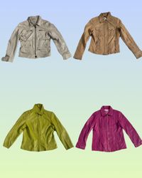 Y2K Grunge Goddess Leather Jacket Collection (Ts-1..