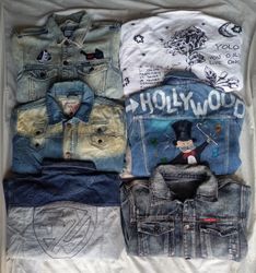 Denim prented jackets 16 pieces