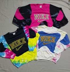 Nike rework style tie dye sweatshirts