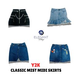 Y2K Classic Mest Midi Skirts - EV1024