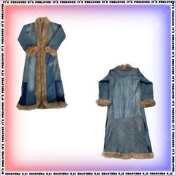 Upcycle Patchwork Denim PennyLance Style Long Coat