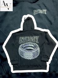 Stussy rework style Tire Hoodies