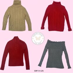 Pull à col roulé en tricot câble vintage Y2K – Loo..