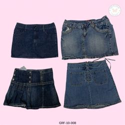 Saia Mini de Denim de Cintura Baixa Y2K – Estilo I..
