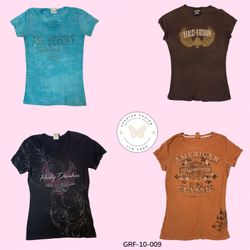 T-shirt graphique Y2K Harley Davidson – Style de b..