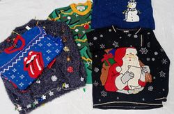 IQ0862 Y2K Retro Christmas Glow Sweaters