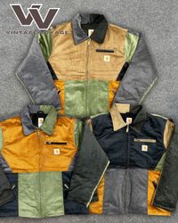 Jaquetas de Corino Rework Style Carhartt Patchwork..