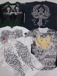 T-shirts en coton tête de mort gothique rétro vint..