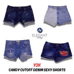 Y2K Candy CutOff Denim Sexy Shorts - EV0523
