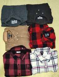 Ysl/Dickies mix brands flannel shirt