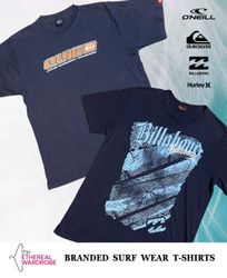 プリントTシャツ サーフウェアブランドクイックシルバー、ビラボン、オニール、リップカールを含む