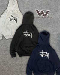 Stussy再構築スタイル刺繍プルオーバーフーディー #41025