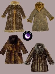 Y2K vintage printed afghan coats (M-652)