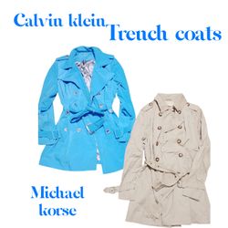 Calvin Klein and Michael kors trench coats