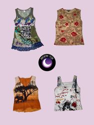 Y2K Printed Mesh summer tops (M-663)