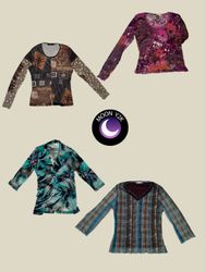 Y2K earthy toned tops mix (M-665)