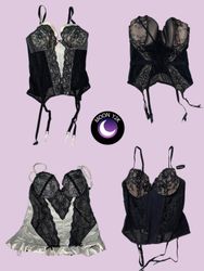 Y2K Lace Up Gothic corset (M-679)