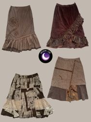 Y2K Bronze Lace Up skirts (M-671)