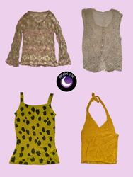 Y2K Crochet and sweater tops (M-670)
