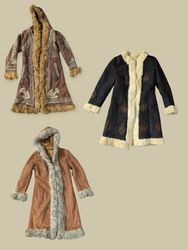 Y2K Penny Lane Afghan Coat with Faux Fur Trim (Rep..