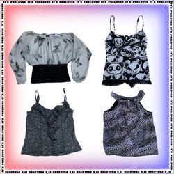 All Styles in Monochrome: Y2K Top, Dress, Skirt Mi..